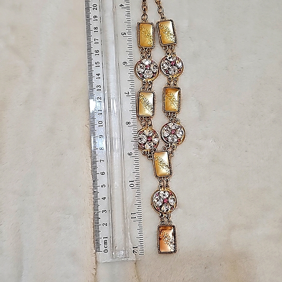 Vintage K Dian Lariat Style Bling Necklace - Picture 5 of 6